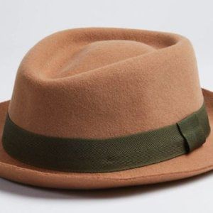 Unisex Santa Fe Tobacco Urban Felt Hat - Handmade
